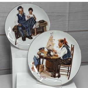 Norman Rockwell Collector Plates 1982 Limited Edition Good Boy Lighthouse